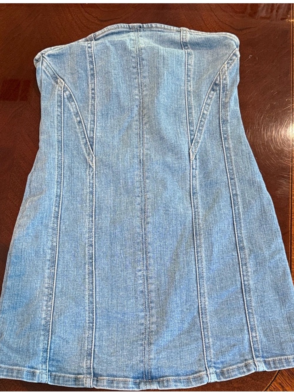 Katie J NYC Light Blue Denim Corset Dress